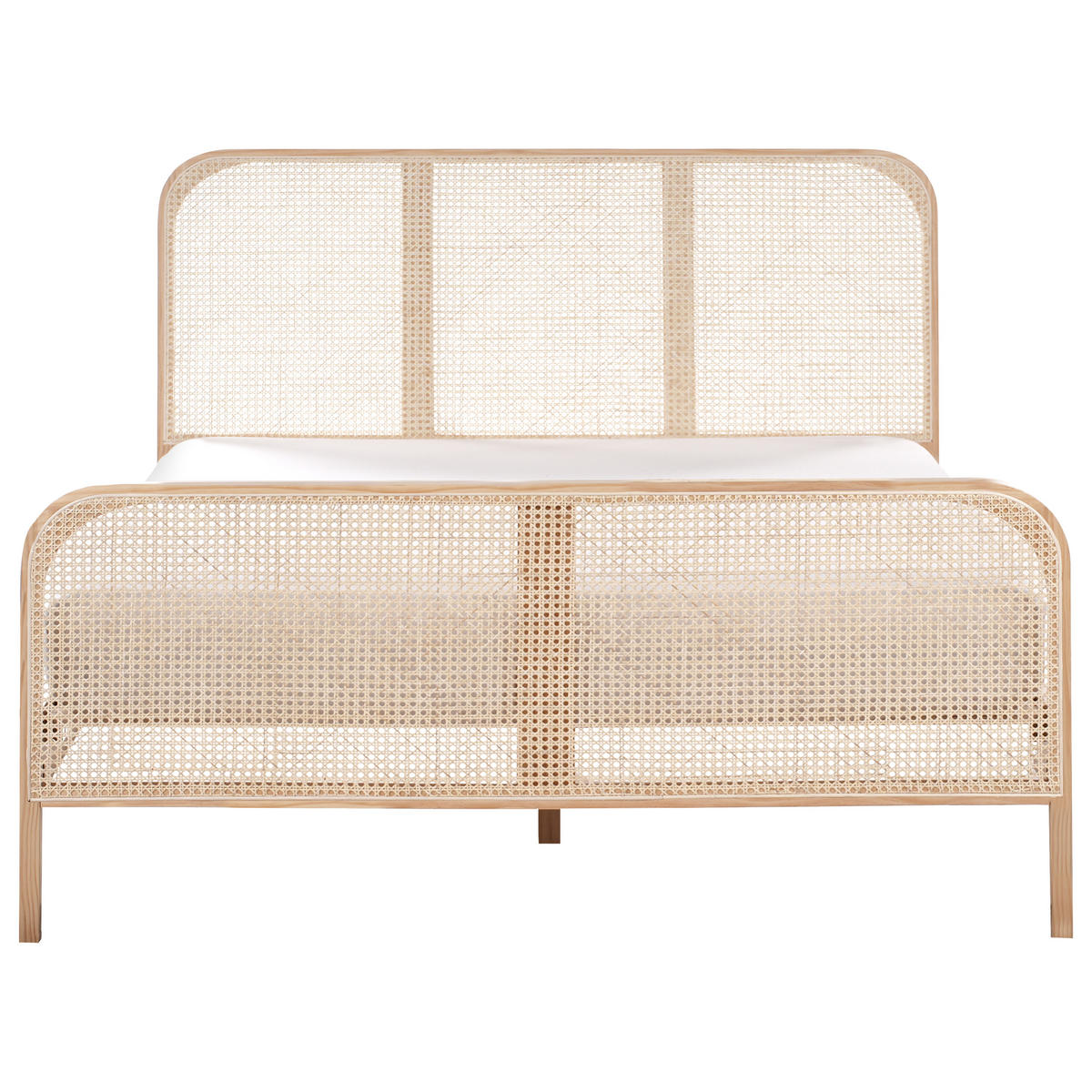 BETT mit Lattenrost 160/200 cm Kiefernholz Hellbraun Gonfaron - Hellbraun, Holz (160/200cm) - Beliani