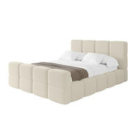 POLSTERBETT mit Bettkasten und Lattenrost mit Matratze H3/H4, Kopfteil, Boxbett, mit Stauraum - NATA-Z 160x200 Beige - Beige, Holzwerkstoff/Textil (160/200cm) - ALTDECOR