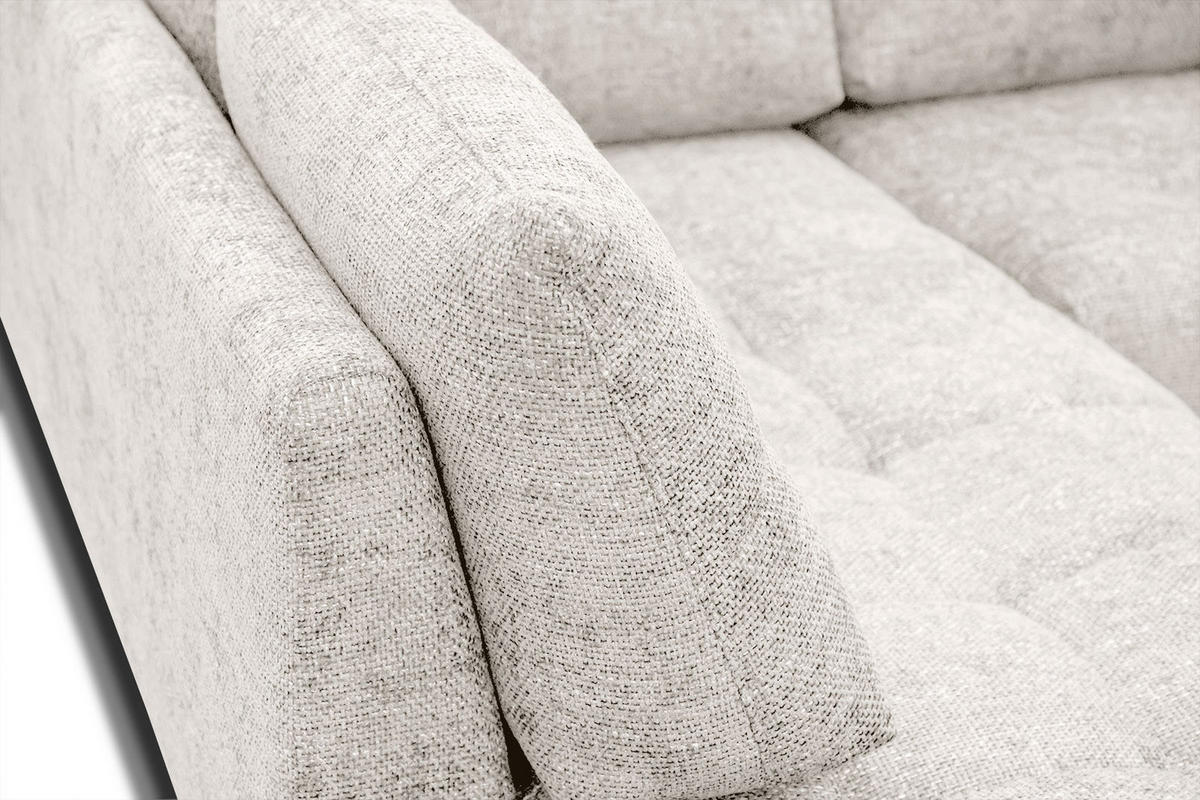ECKSOFA SALVINI 5-Sitzer, ecru - Ecru/Schwarz, Holzwerkstoff/Textil (158/292cm) - Courtois Laville
