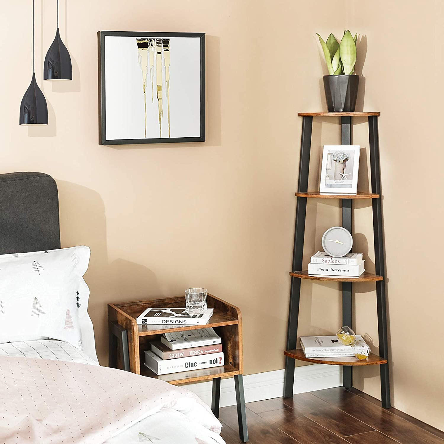 ECKREGAL STANDREGAL - Braun, Holzwerkstoff (125/34/34cm) - Hansiro