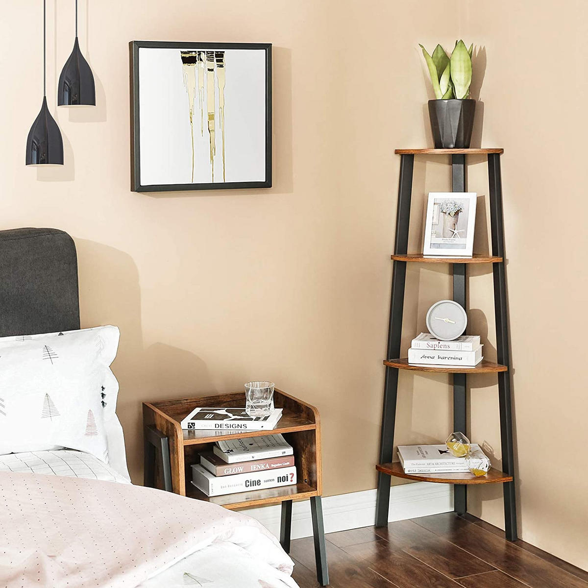 ECKREGAL STANDREGAL - Braun, Holzwerkstoff (125/34/34cm) - Hansiro