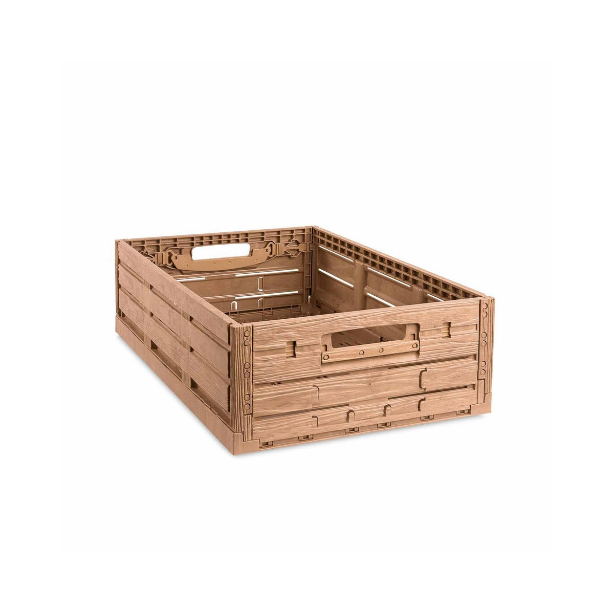 KLAPPBOX Active Lock Holzdekor, HxBxT 16,5x40x60cm,Braun, 33,2 Liter - Braun, Kunststoff (40/16.5/60cm) - PROREGAL