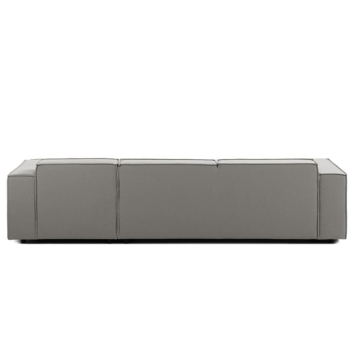 ECKSOFA mit Longchair - Graubraun/Schwarz, Kunststoff/Textil (294/177cm) - home24