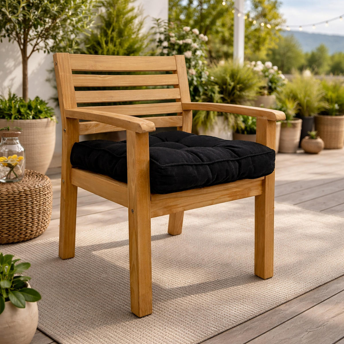 SITZKISSEN 48x113 cm Anthrazit - Anthrazit, Textil (50/8/50cm) - QUICK STAR