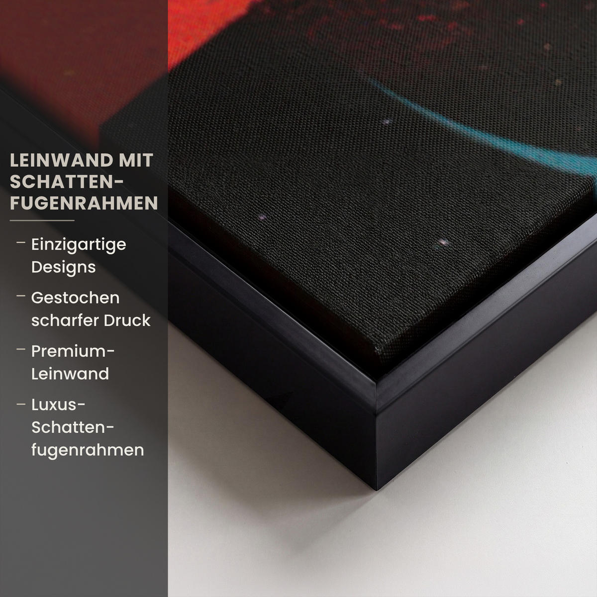 LEINWAND Bilder mit Rahmen - Farbflächen - Formen - Bunt - Abstrakt - 90x140 - Pink, Textil (90/140cm) - MuchoWow