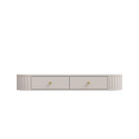 KONSOLENTISCH BOLLA 123/17,5/35,9 cm Hängender Kosmetiktisch mit Schubladen, Beige - Beige, Holzwerkstoff (35.9/123/17.5cm) - MASSENO