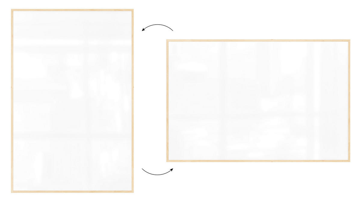 MAGNETISCHES Whiteboard mit Naturholzrahmen 180x120cm - Weiß, Metall (180/120/1.8cm) - ALLboards