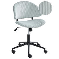 BÜROSTUHL Cord Hellblau Kiana - Hellblau, Textil (55/74/55cm) - Beliani