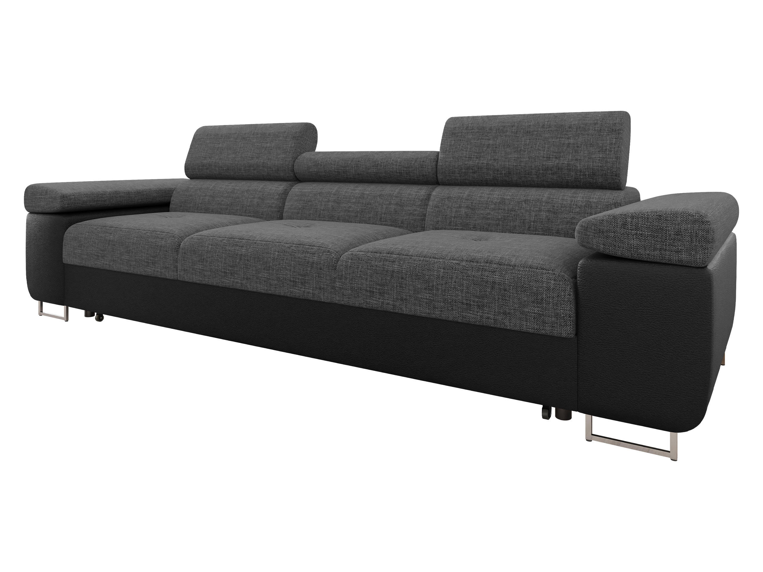 SCHLAFSOFA Torezio 3 Bis - Schwarz/Grau, Holz/Textil (263/90/102cm) - MIRJAN24