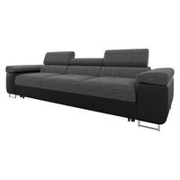 SCHLAFSOFA Torezio 3 Bis - Schwarz/Grau, Holz/Textil (263/90/102cm) - MIRJAN24