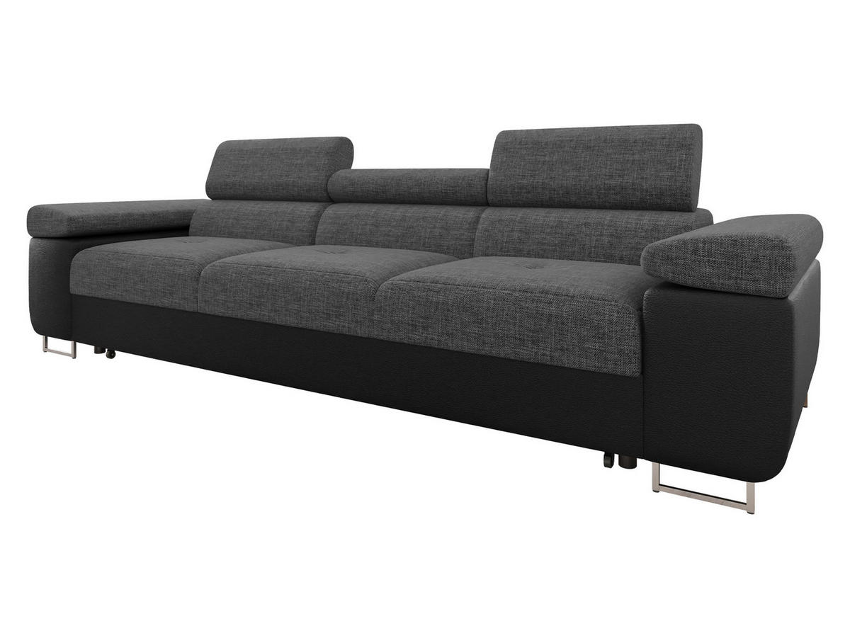 SCHLAFSOFA Torezio 3 Bis - Schwarz/Grau, Holz/Textil (263/90/102cm) - MIRJAN24