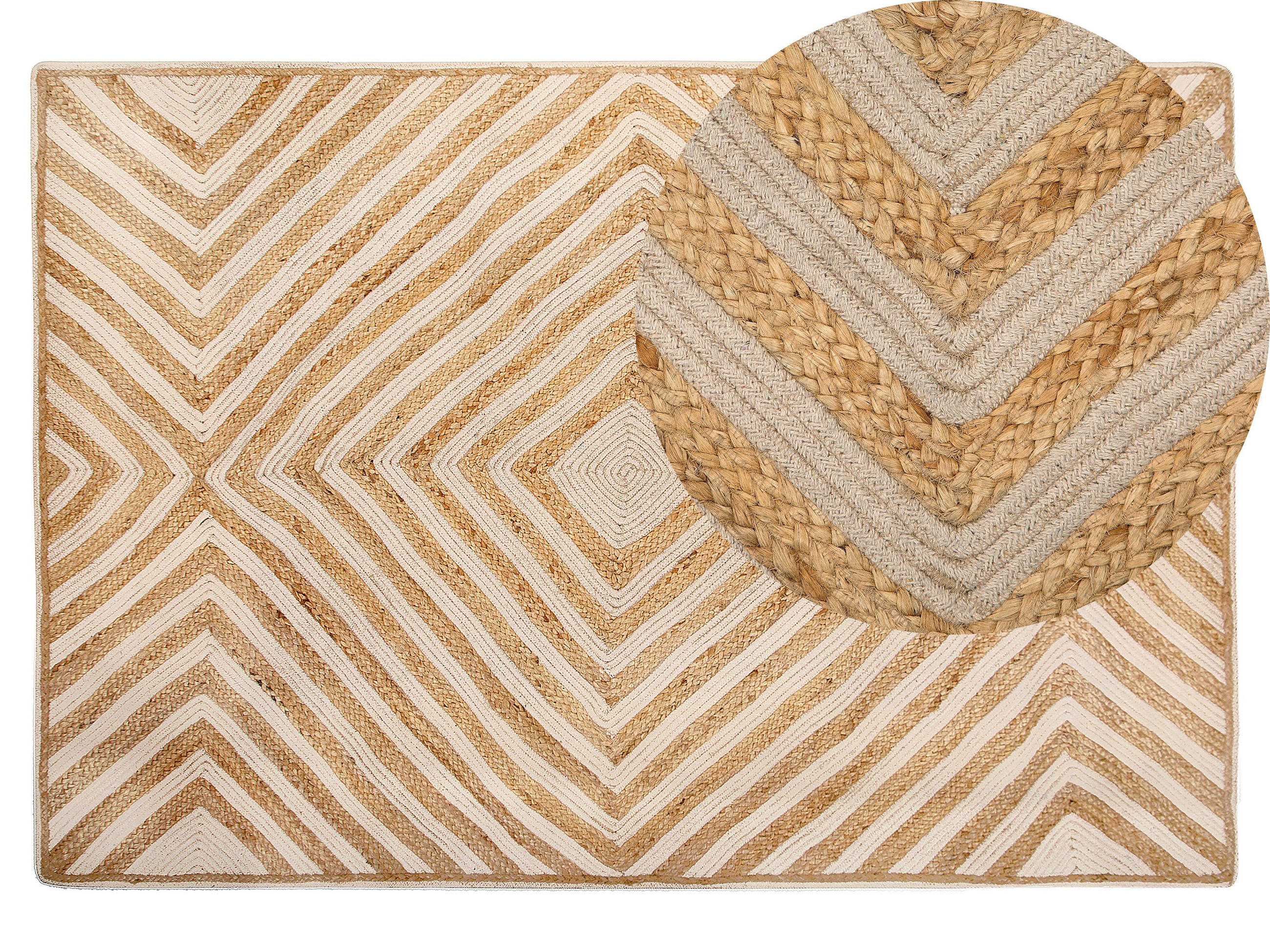 KURZFLOR-TEPPICH Pirli 200/140 cm - Beige, Textil (140/200cm) - Beliani