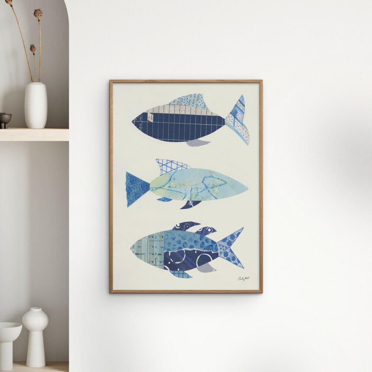 POSTER Wild Apple - Go With the Flow IV - Blau, Papier (30/40/0.1cm) - Poster&Frame