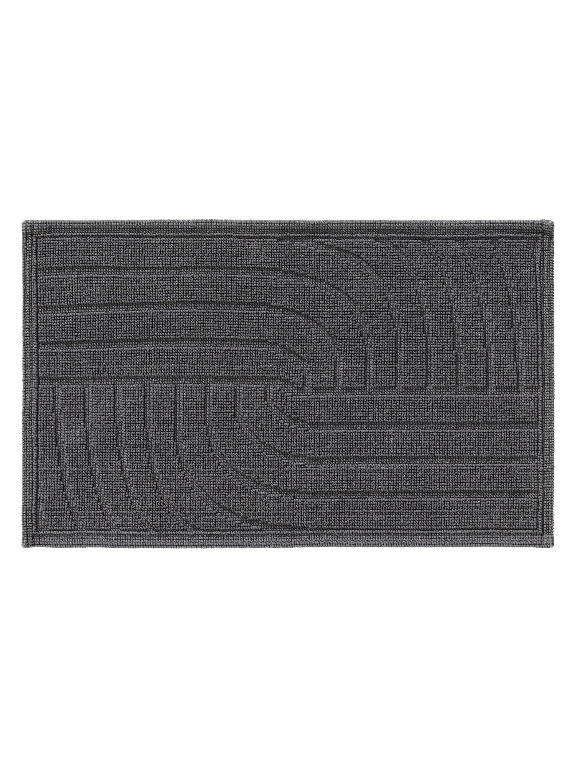 BADEMATTE Jojo Anthrazit 50x80 cm - Anthrazit, Textil (50/80cm) - benuta Nest