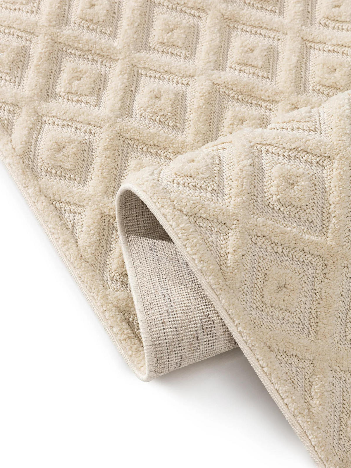 LÄUFER Leo Cream 80x250 cm - Creme, Kunststoff (80/250cm) - benuta
