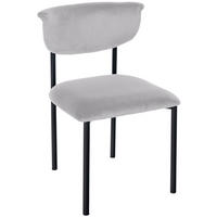 STUHL Samt Grau - Grau, Textil/Metall (52/78/53cm) - CLP
