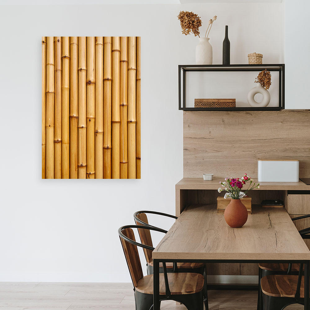 LEINWANDBILD Bambus Pflanze Natur 70x100cm - Beige, Textil (70/100cm) - Feeby