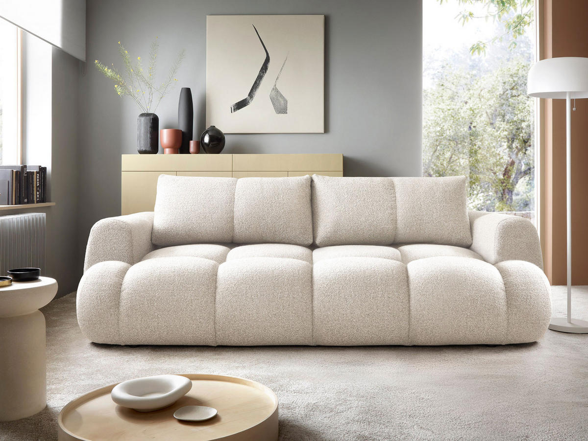 SCHLAFSOFA Mitto - Creme/Schwarz, Holzwerkstoff/Kunststoff (250/85/117cm) - MIRJAN24