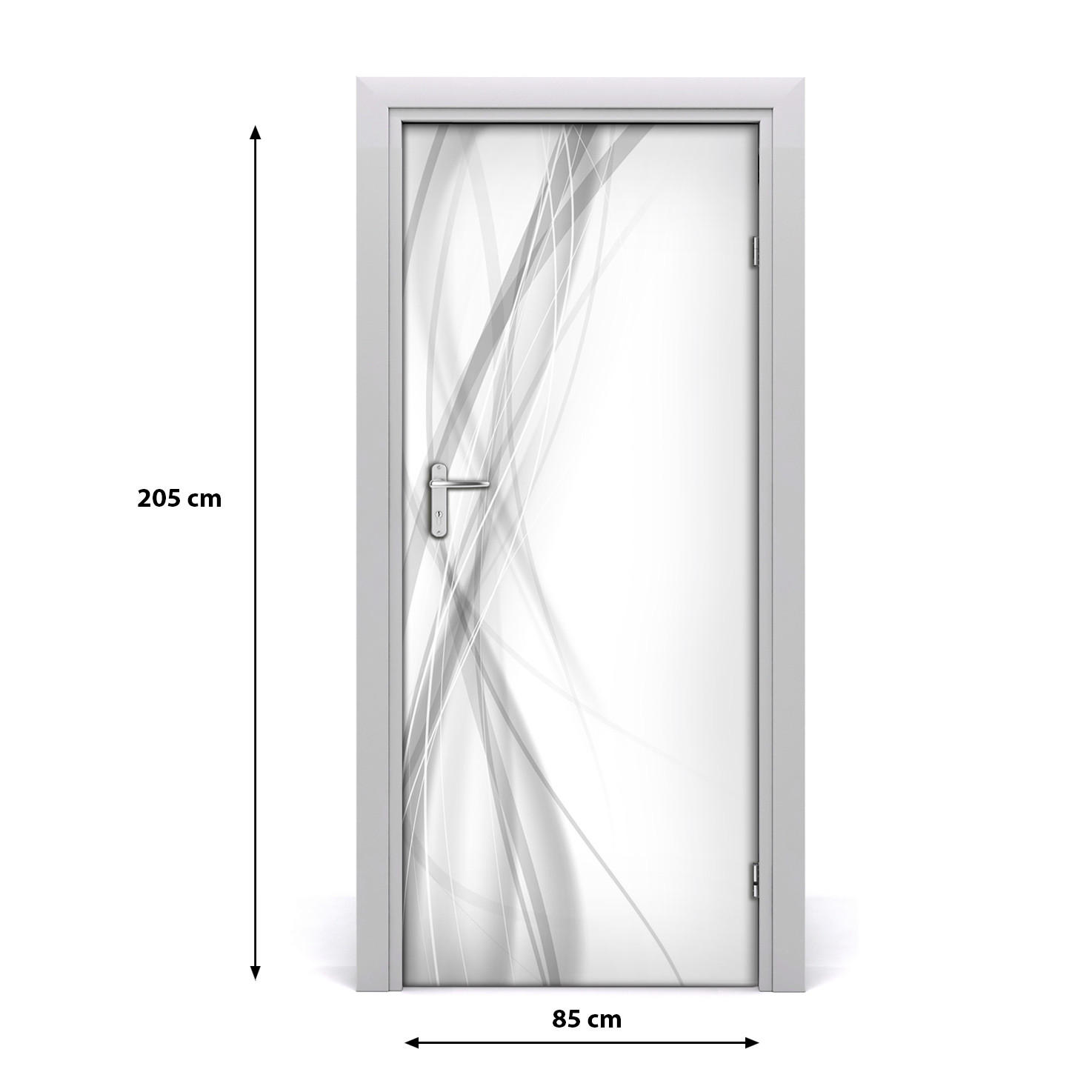 TÜRAUFKLEBER 85x205 cm Dekorativ für Türen - Hellgrau, Kunststoff (85/205/0.01cm) - TULUP