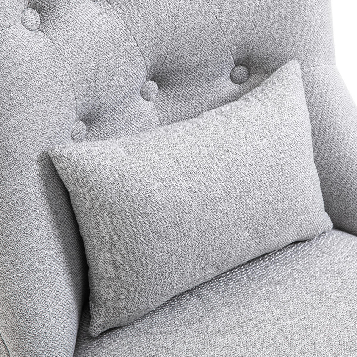 RELAXSESSEL, Sessel, Erhöhte Füße, Grau - Grau, Textil (69/77/52.5cm) - HOMCOM