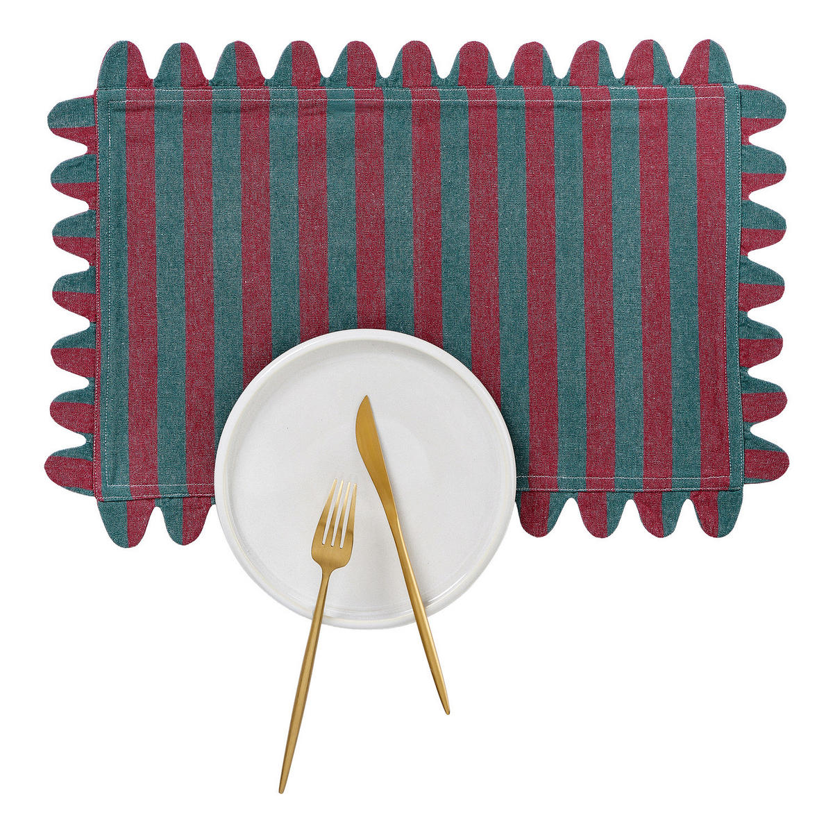 TISCHSET Vega Strip gestreift - Rot, Textil (33/49cm) - Butlers