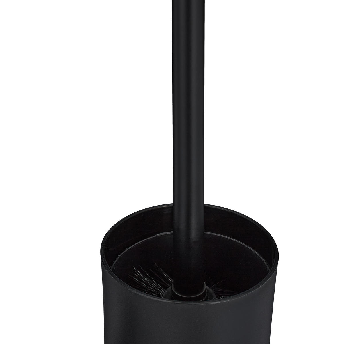 WC-GARNITUR - Schwarz, Kunststoff/Metall (23/64.5/17cm) - Relaxdays