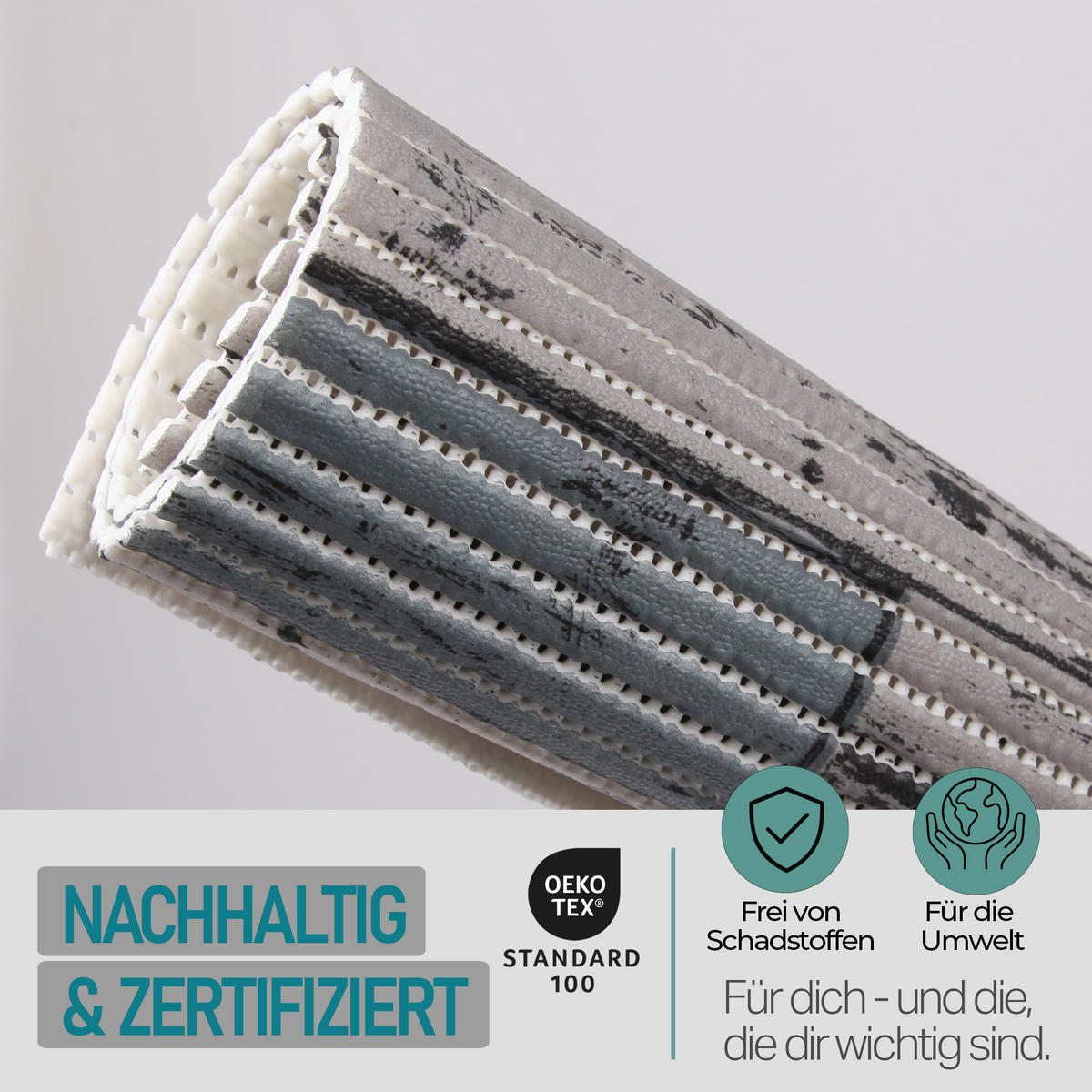 WASCHMASCHINENAUFLAGE 60x60 cm Klinker Grau - Blaugrau, Kunststoff (60/60cm) - Bestlivings