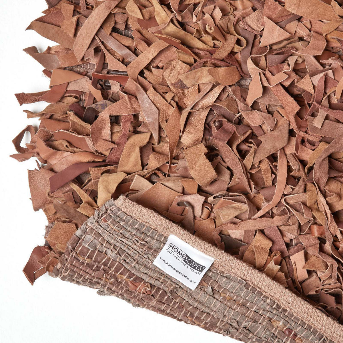 SHAGGY-TEPPICH Dallas 150/240 cm - Cognac, Leder (150/240cm) - Homescapes