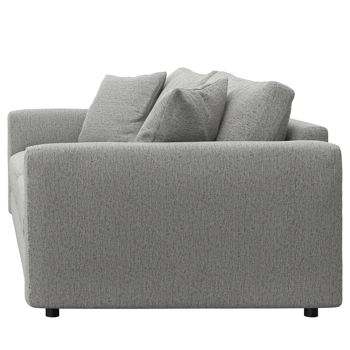 3-SITZER SOFA - Schwarz/Hellblau, Holz/Kunststoff (238/79/106cm) - home24