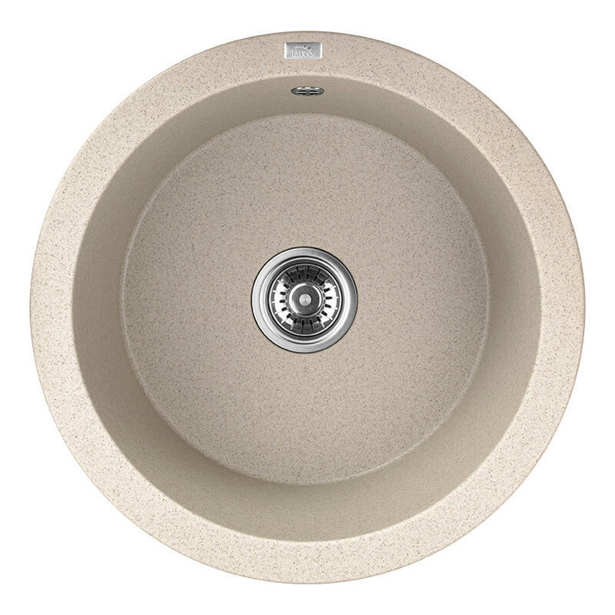 EINBAUSPÜLE Dafne Beige, Einzelbecken, rund, 51/51/20,5 cm - Beige, Stein (51/20.5/51cm) - bad land
