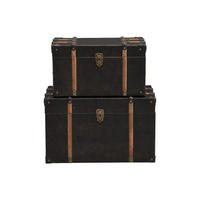 TRUHE und Kiste - 54 cm, 64 cm x 30 cm, 39 cm - holz - schokoladenbraun Mahalia - Braun, Holz (54/34/30cm) - Vente-Unique