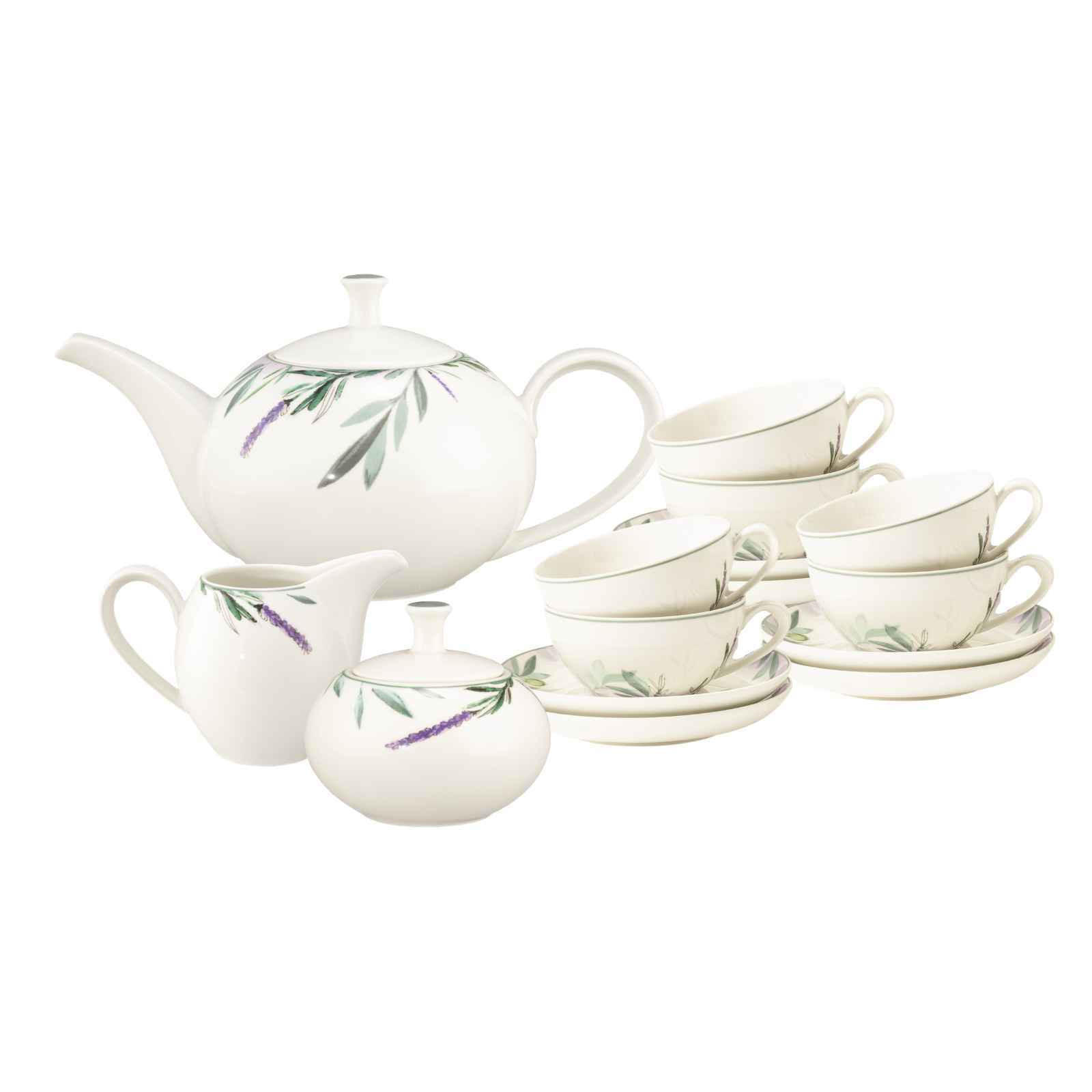 TEESERVICE Savona Provence bunt-beige 15er Set - Beige/Multicolor, Keramik (2/2/2cm) - Seltmann Weiden