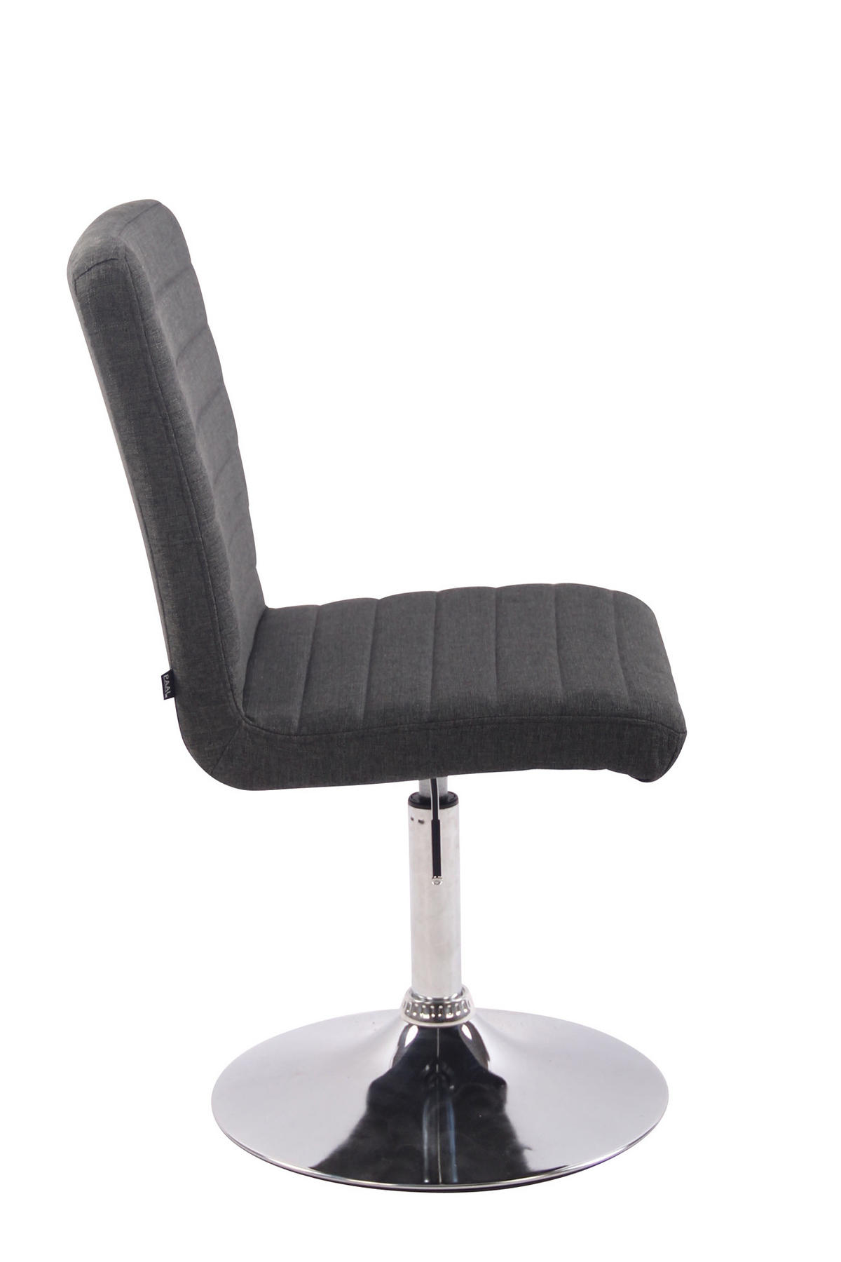 STUHL Stoff dunkelgrau - Chromfarben/Dunkelgrau, Textil/Metall (44/81/60cm) - CLP