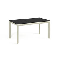 ESSTISCH FADO - Kaschmir/Schwarz, Holzwerkstoff (90/160/76cm) - Meblini