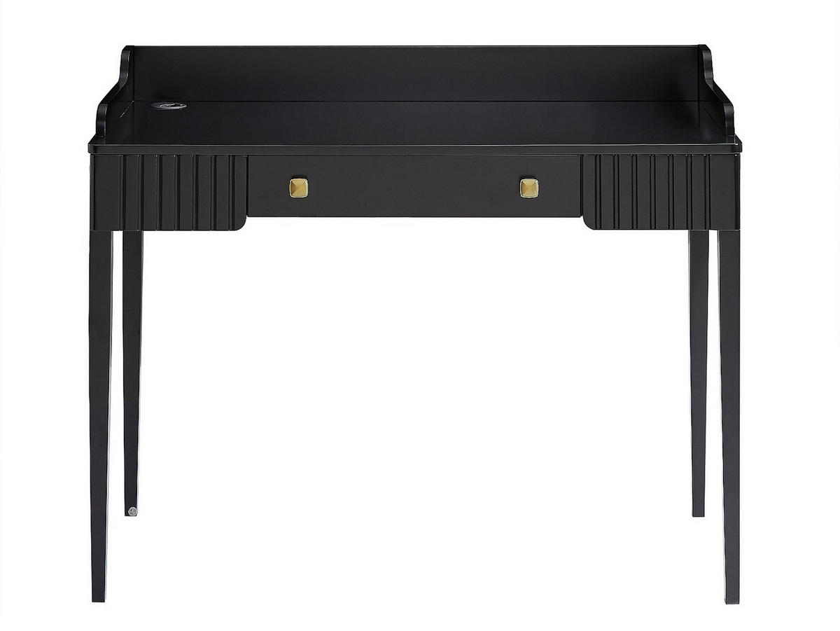 KONSOLENSCHREIBTISCH mit 1 Schublade - MDF - Schwarz matt - RENEVI - Schwarz, Holz (110/60/85cm) - Pascal Morabito