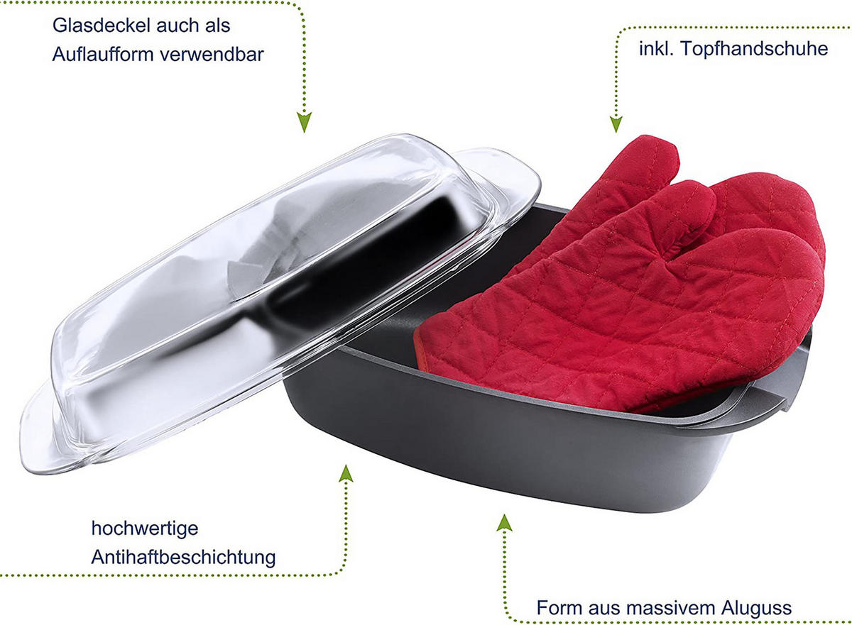 BRÄTER Pic, Aluguss, Induktion, 5,2 Liter - Schwarz, Metall (40/22/17cm) - KOPF