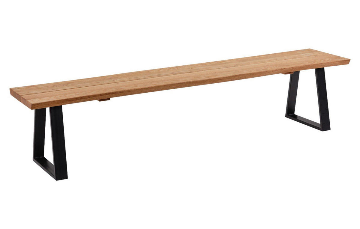 KÜCHENBANK Diena 200 x 43 x 46 aus Massivholz Wildeiche - Braun, Holz (200/46/43cm) - 58aufmkessel