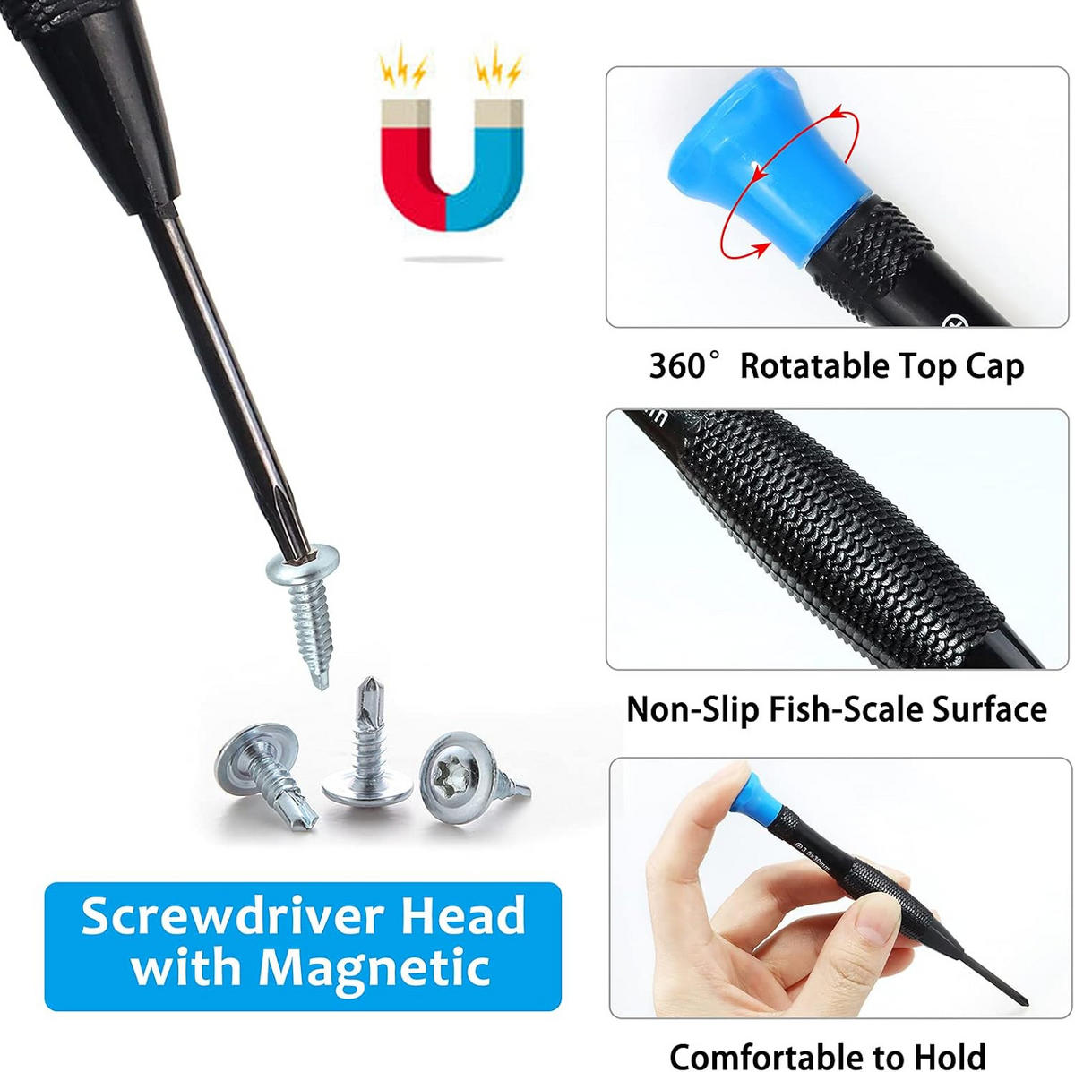 SCHRAUBENDREHER-SET-DIY,18-TEILIGES Set - Schwarz, Metall (14.4/8.4/3.3cm) - LIBRATON