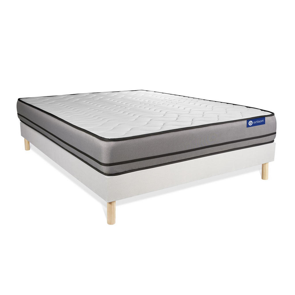 Thumbnail - Actisom Bett, Weiß, Holz, H4, Höhe ca. 20 cm, 130x220 cm, Oeko-Tex® Standard 100, Schlafzimmer, Betten