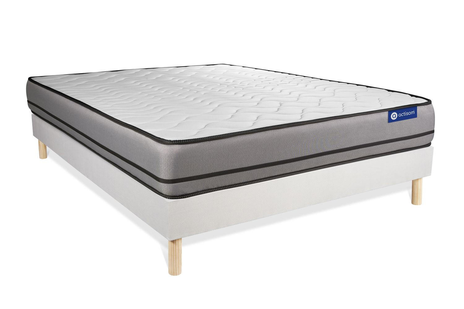Thumbnail - Actisom Bett, Weiß, Holz, H4, Höhe ca. 20 cm, 150x200 cm, Oeko-Tex® Standard 100, Schlafzimmer, Betten
