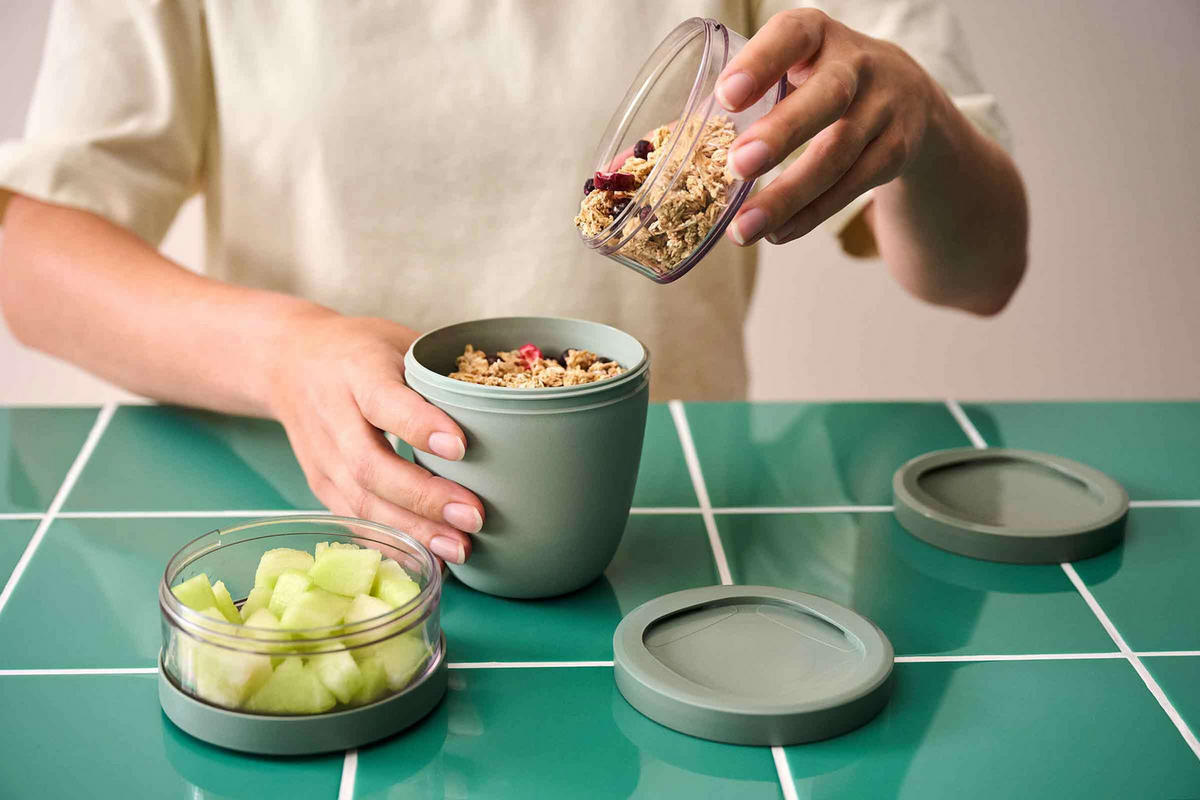 LUNCHPOT-SET XL Ellipse Nordic Blue 900 ml + 1050 ml 2er Set - Hellblau, Kunststoff (10.7/20/10.7cm) - Mepal