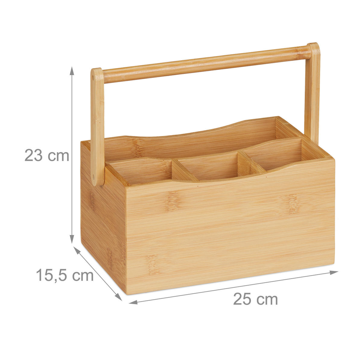 BESTECKHALTER - Hellbraun, Holz/Holzwerkstoff (25/23/15.5cm) - Relaxdays