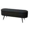 SITZBANK IVY mit Teddystoff - Schwarz, Textil (118/45/40cm) - SVITA