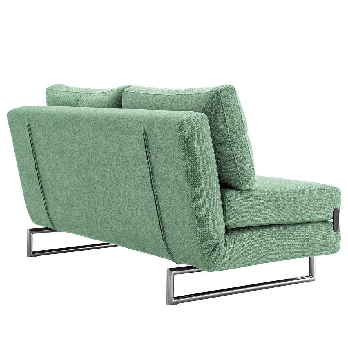 SCHLAFSOFA - Webstoff - Chromfarben/Mintgrün, Textil/Metall (150/85/88cm) - home24