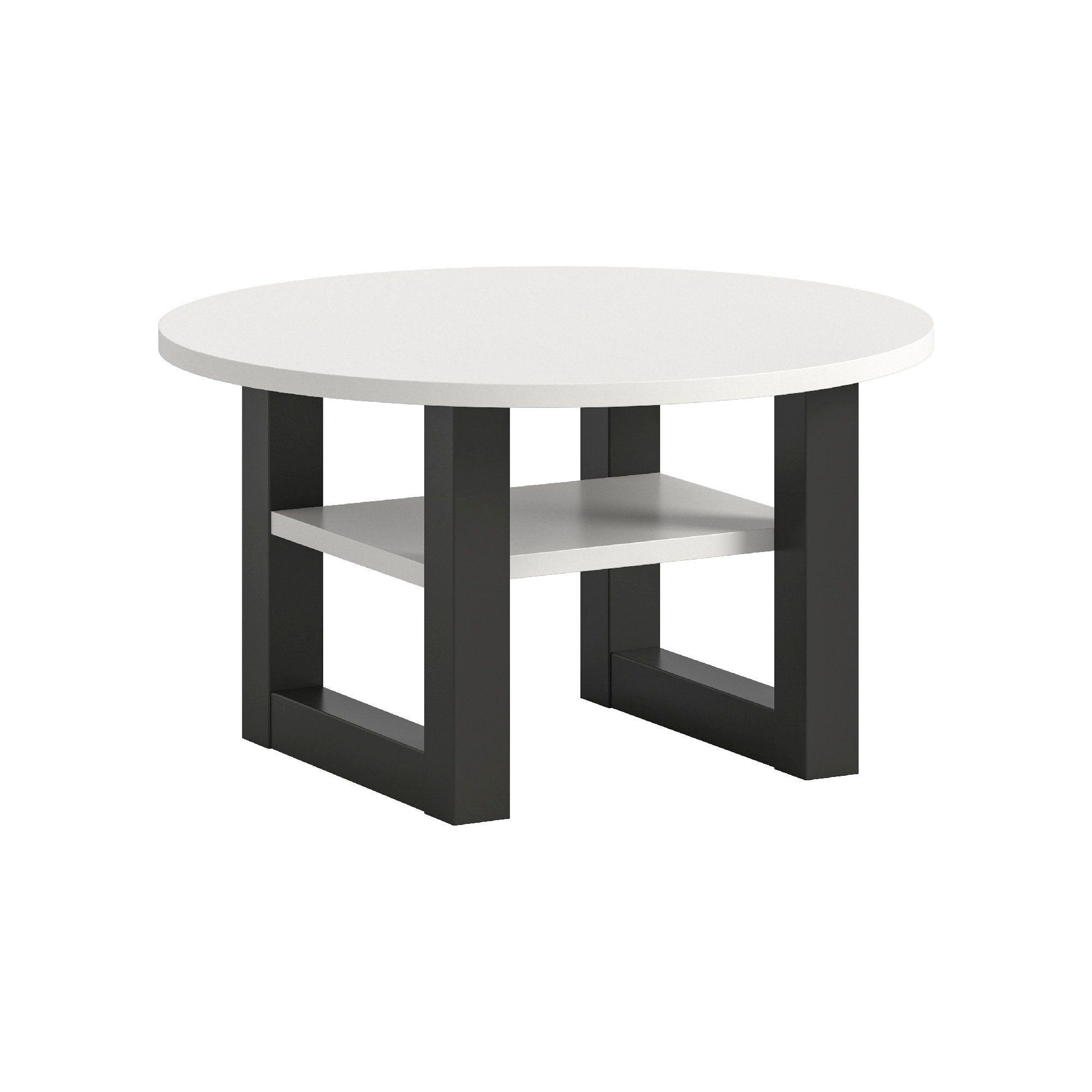COUCHTISCH Seattle 75/75/42 cm - Schwarz/Weiß, Holzwerkstoff (75/75/42cm) - Xonox