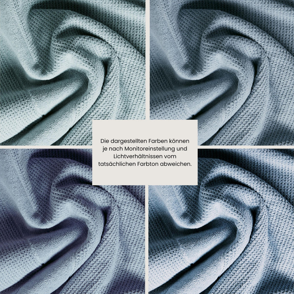 HANDTUCHSET Turin - 4-teilig - 50x100 cm - Hellblau - Hellblau, Textil (50/100cm) - SCHIESSER