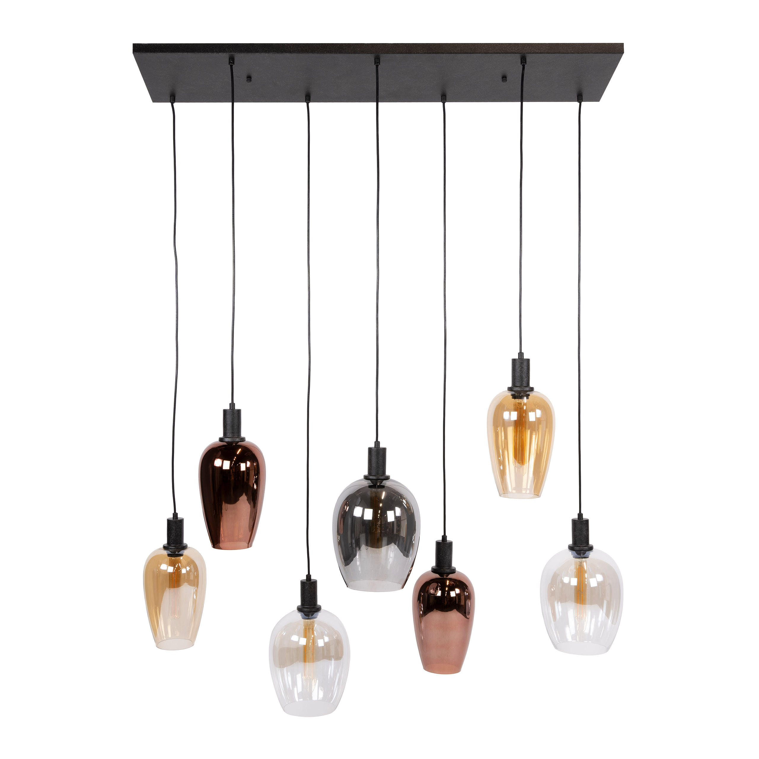HÄNGELEUCHTE Amfora Schwarz 37/120/150 cm - Schwarz, Glas (37/120/150cm) - Hoyz Collection