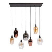 HÄNGELEUCHTE Amfora Schwarz 37/120/150 cm - Schwarz, Glas (37/120/150cm) - Hoyz Collection