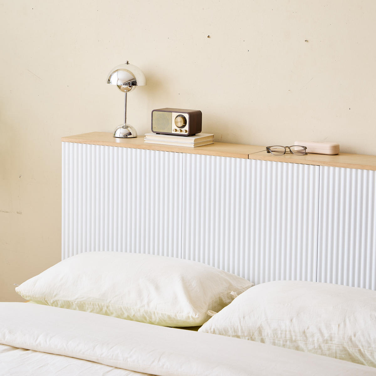 BETTKOPFTEIL Rechteckig 160 cm Holz - Weiß, Holz (159/100/24cm) - Nordlys