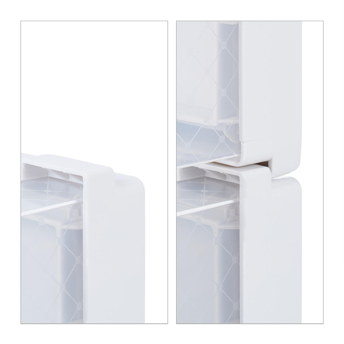 6XSCHUHBOX - Transparent, Kunststoff (21/22/33cm) - Relaxdays